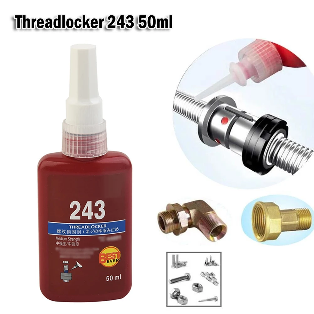 Description Picture 2 of item1pc 50ml Threadlocker 243 Anaerobic Adhesive Fit Screw Rust Screw Not Tight For Pipe Thread Anti-slip Sealing Caulk Sealers