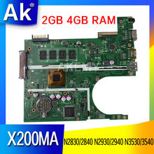 X200MA Laptop płyta główna ASUS X200MA F200MA X200M Notebook płyta główna N2830 N2840 N2930 N2940 N3530 N3540 CPU 2GB 4GB pamięci RAM tanie i dobre opinie CN (pochodzenie) NONE motherboard