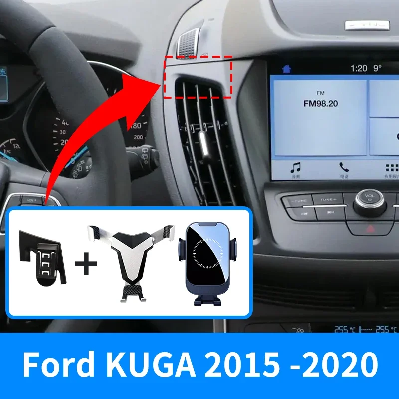 Phone Holder For Ford KUGA 2015 Air Vent Mount Mobile Support GPS Stand Bracket Car Accessories