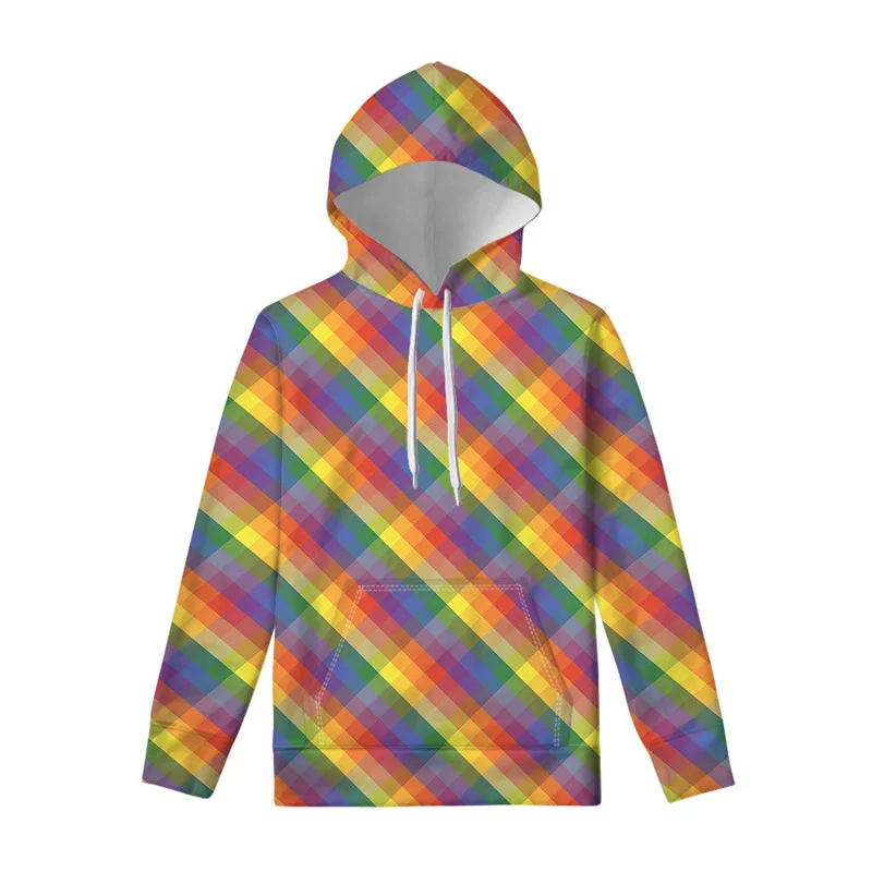 thumbnail image 1 of Sudadera con capucha con estampado de rayas de arcoíris para hombres y mujeres, sudadera con capucha con estampado 3D del orgullo gay LGBT, sudadera con capucha de manga larga, sudaderas de calle, 1 of 5