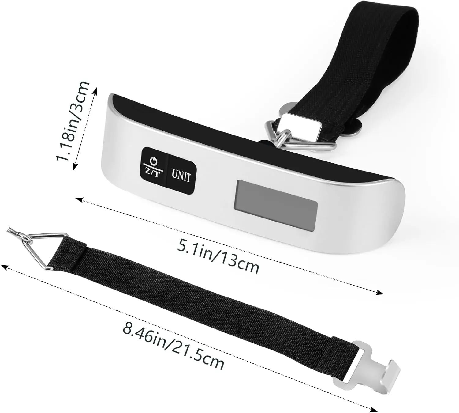 Compact Digital Luggage Weighing Scale with LCD Display