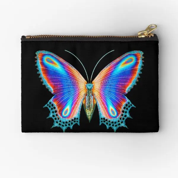 

Multicolor Butterfly Zipper Pouches Key Coin Pure Men Wallet Cosmetic Storage Underwear Small Pocket Money Packaging Panties