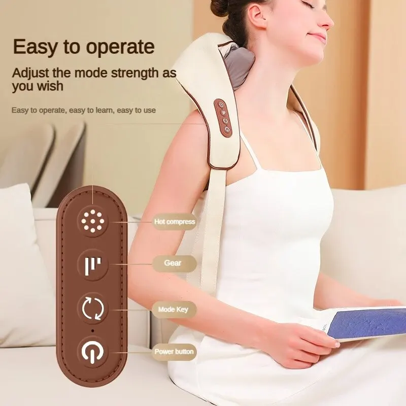 Shiatsu Neck and Back Massager with Soothing Heat EU/US/USB plug Electric  Deep Tissue 5D Kneading Massage Tool Shoulder Leg Body
