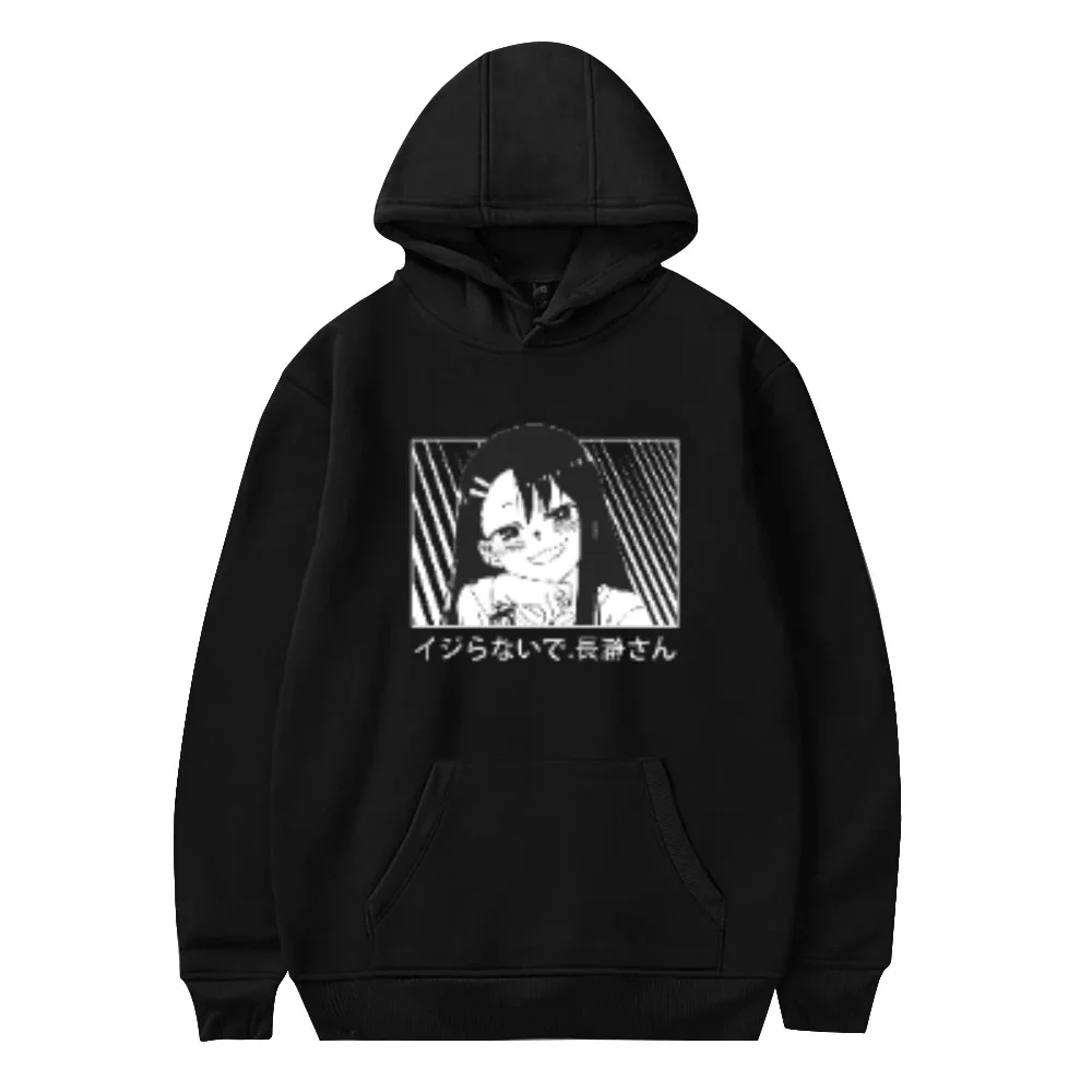 Não brinquedo comigo miss nagatoro hoodies feminino manga longa pulôver com capuz moletom casual streetwear anime agasalho 2024