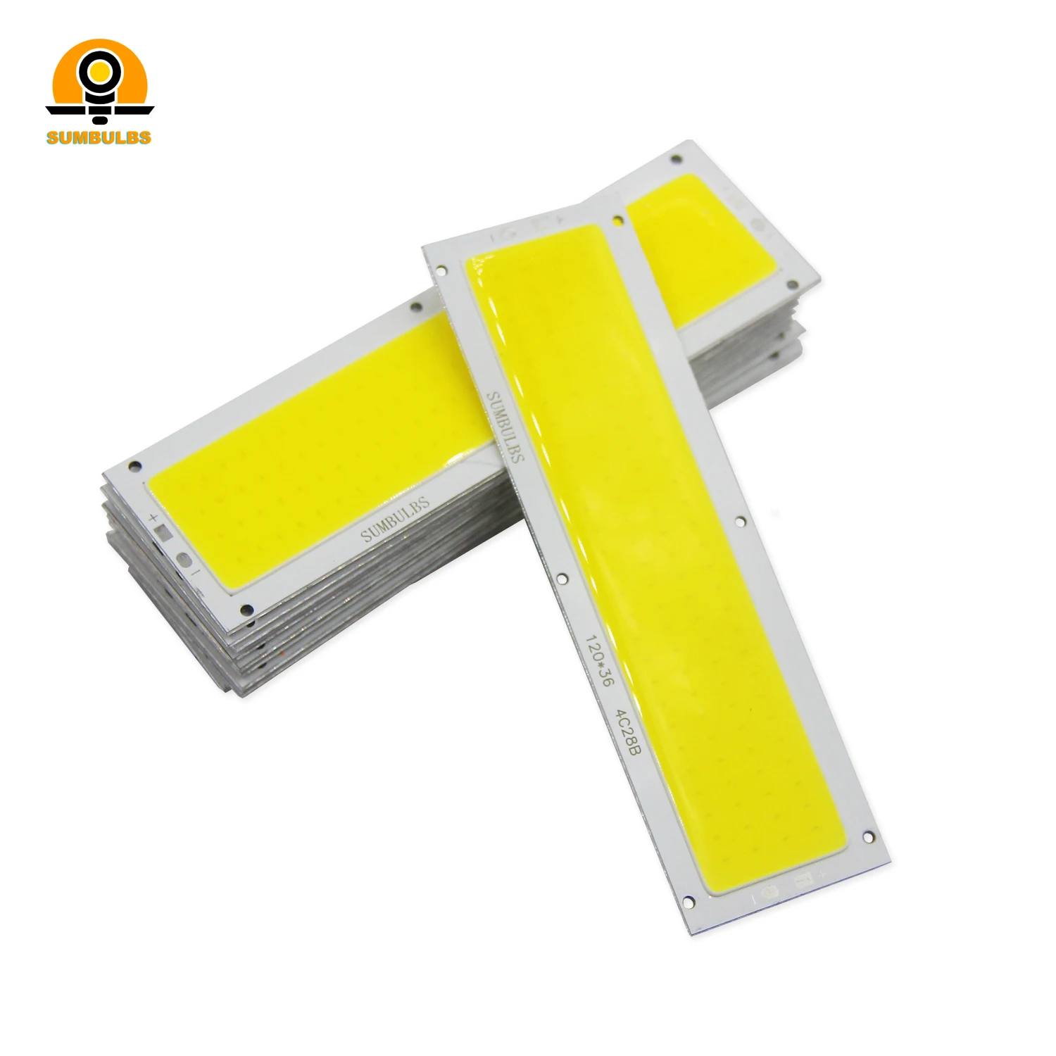 LED Lamp LED Lamp Bulb LED Light Panel LED Lamp Beads LED Chip DC 12V LED COB 12W Chip Light Source Strip Bulb Panel Warm Natural Cold White Blue Red Green Color 120x36mm For DIY Car Lamp