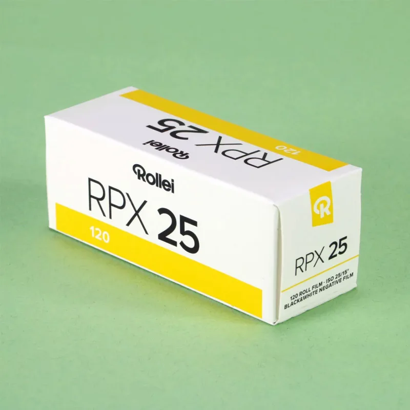 RPX 25 120 네거티브 필름(36매입) 1, 2, 3, 5, 6, 8롤 로레이 흑백 필름 (120 필름 카메라용) (유통기한: 2026)