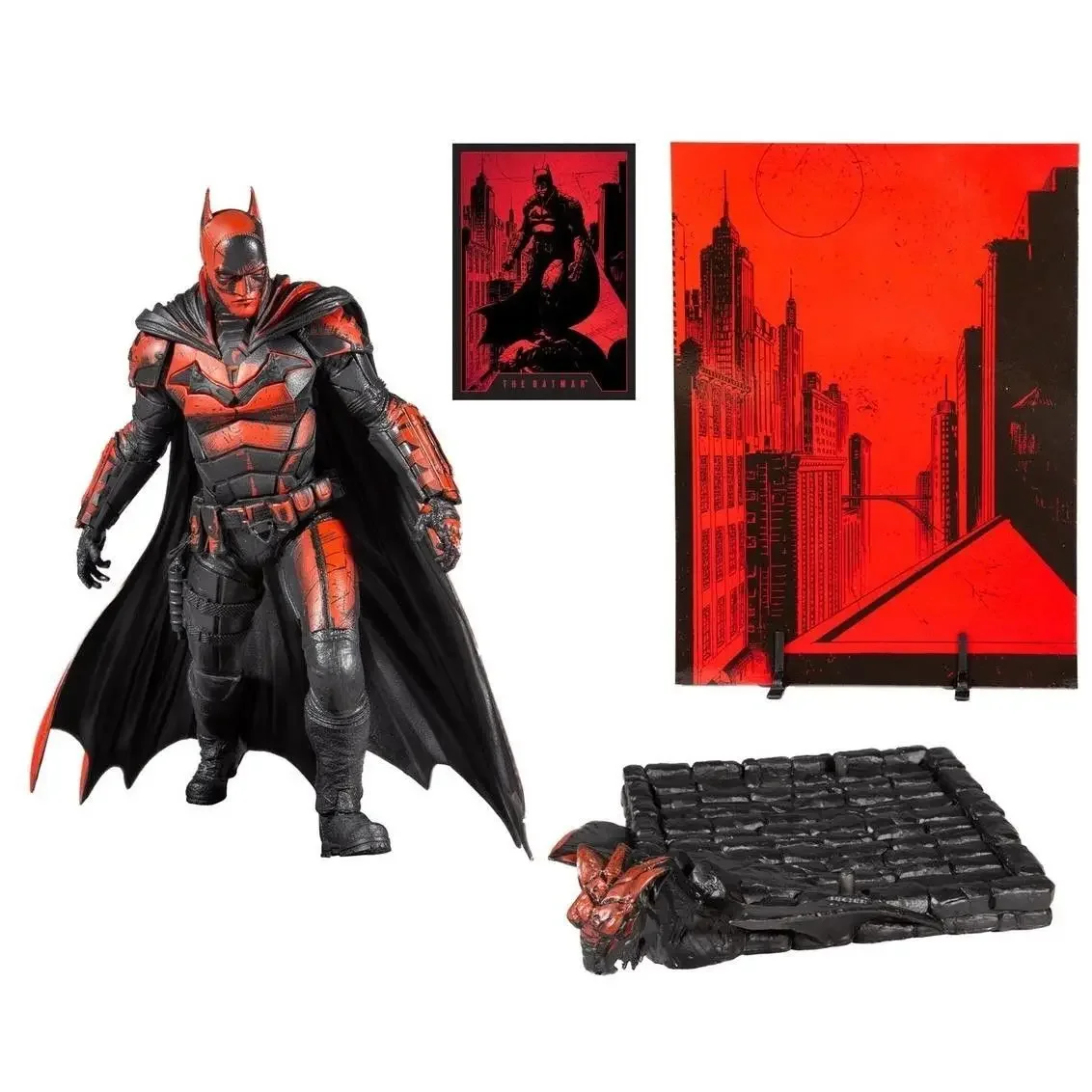 

Original Mcfarlane 40cm Dc Comics Dark Knight Batman Action Figures Toy Large Standing Figurines Model Ornaments Kid‘s Day Gifts