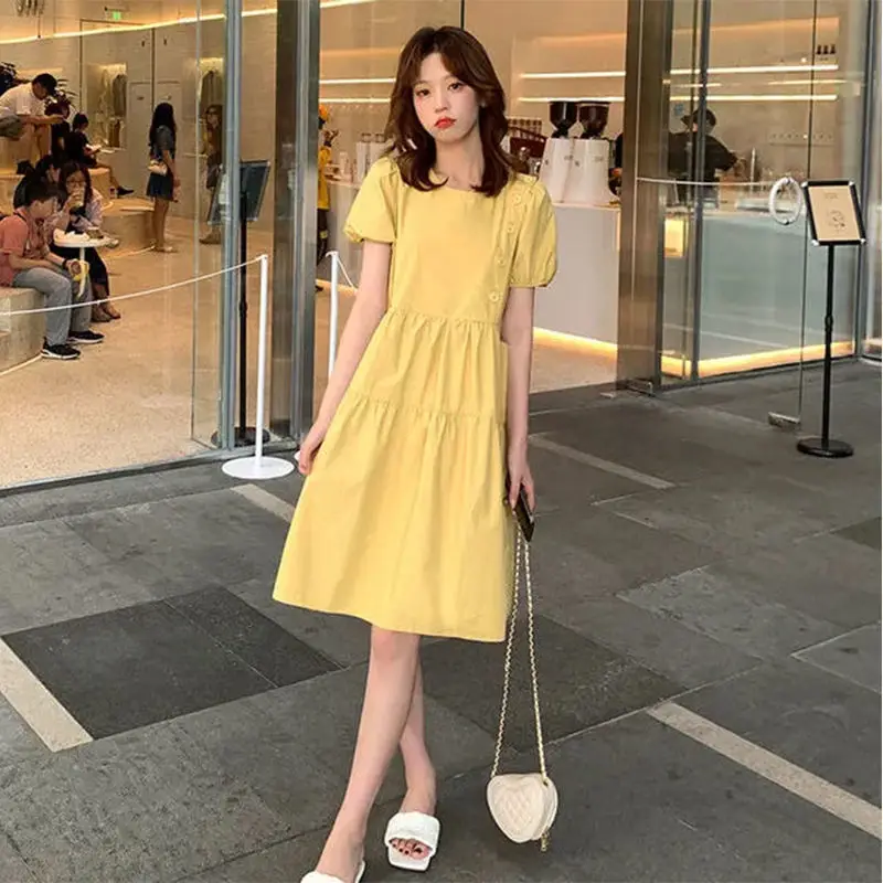 2025 Loose Elegant Korean Casual Tunics Prom Women's Dresses