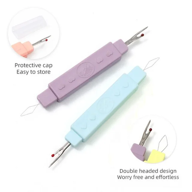 2 in 1 Needle Threader Seam Ripper Threading Seam Remover Seam Ripper Tool, Needle Threader Tool for Sewing Knitting Quilting 5