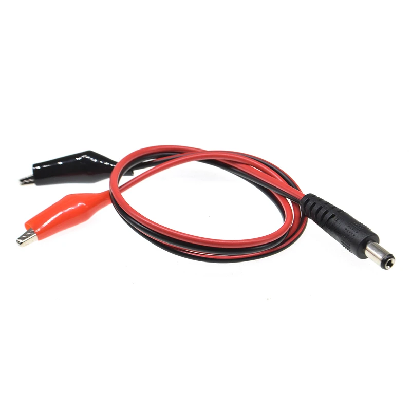 Alligator clips DC male/female jack connector alligator clips crocodile wire 12V power cable to 2 alligator clip connected voltage 5.5*2.1mm