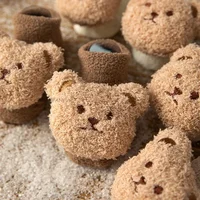 Cartoon Bear Baby Socks Girls Boys Newborn Anti Slip Soft Warm Winter Autumn Toddler Indoor Floor Thick Socken Infant Stockings 6