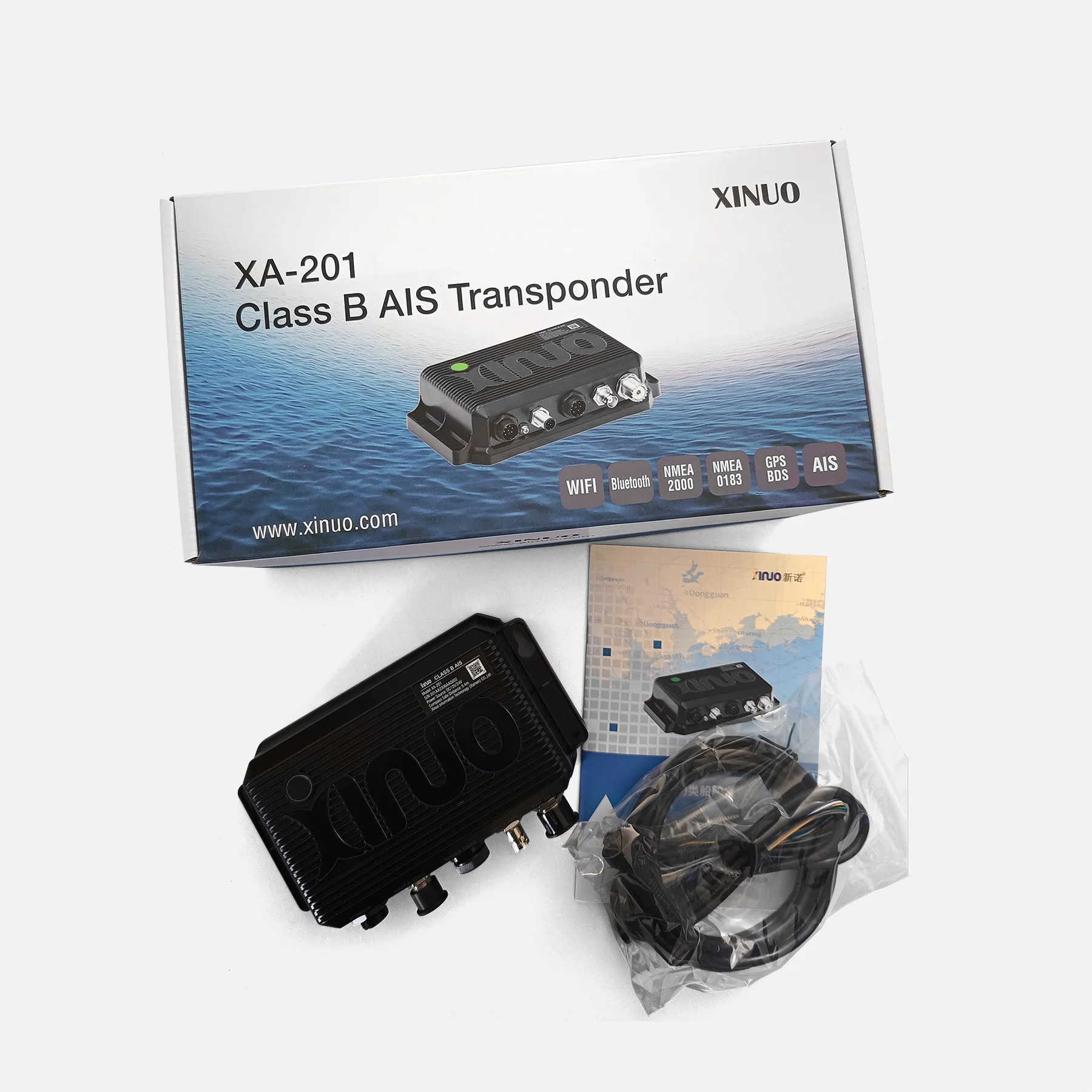 

XINUO XA-201 Automatic Identification System Marine marine AIS class B transponder transducer Built-in WIFI by Phone APP