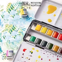 Winsor & Newton Cotman High-Quality Watercolor Paint 24-Color Half-Pan Artist Art Student Special Sketch Paint Set 6