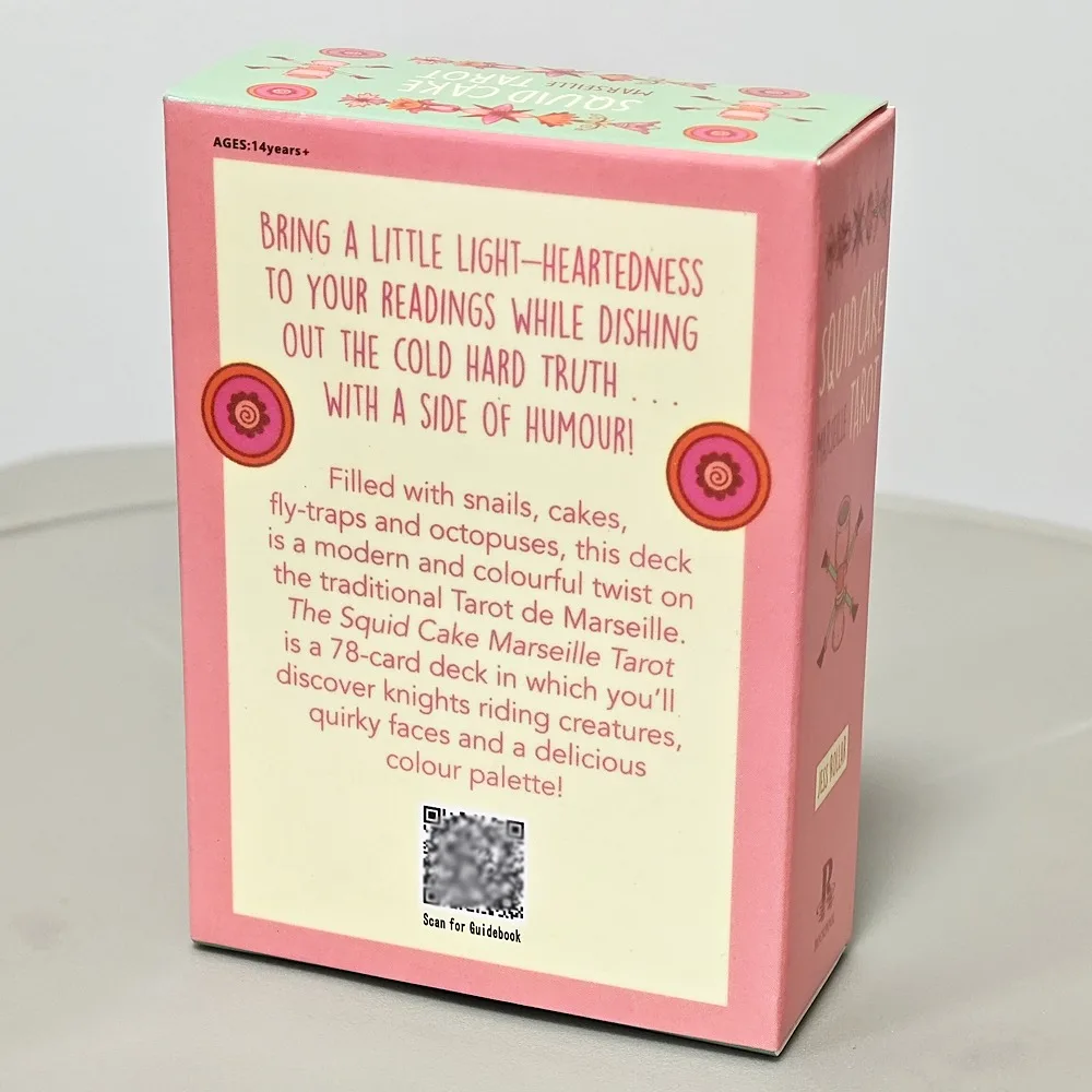 9*6.5cm Squid Cake Tarot 78 Card Deck with Knights Riding Creatures, Quirky Faces and A Delicious Colour Palette 5