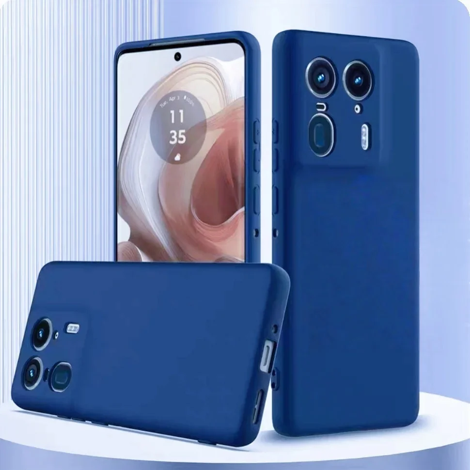 Noble Fashion Solid Colour Shockproof Liquid Silicone Phone Case