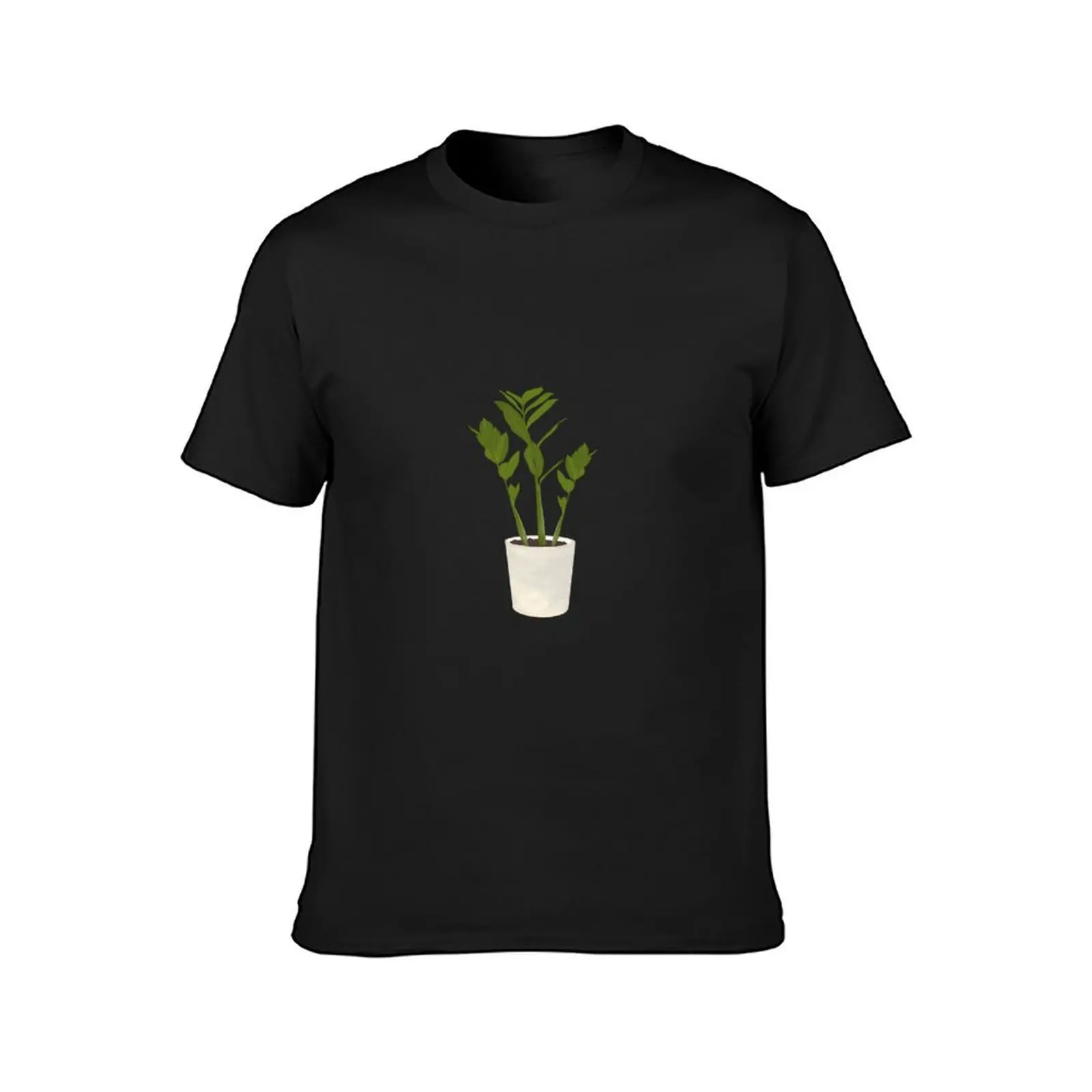 Фото Футболка с надписью House Plant - Zamioculcas Edit, спортивный топ для фанатов, летняя мужская футболка большого размера №2