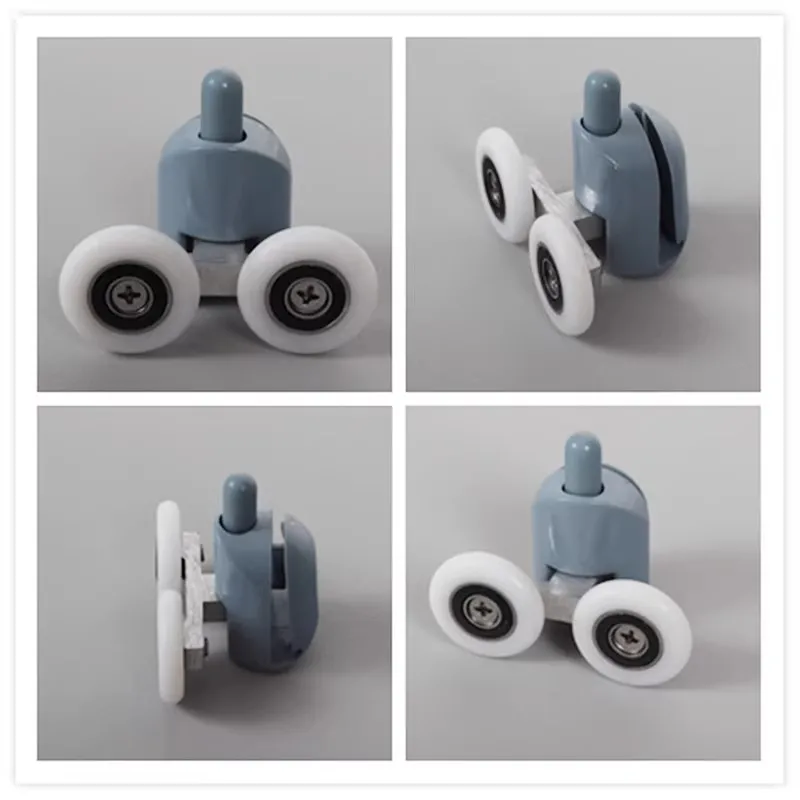 4/8pcs Zinc alloy double shower door roller wheel runner/pulleys/rollers/wheels bearing diameter 19mm/20mm/23mm/25mm/27mm