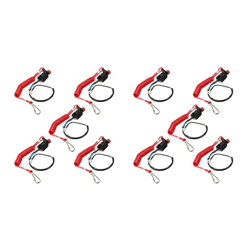 

10X Boat Motor Emergency Kill Stop Switch For Yamaha /Tohatsu Outboard Stop Kill Switch Cut Off Switches