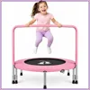 36" Toddler Trampoline for Kids Ages 1-6 with Safety Pad, Adjustable Handle, Easy Fold, Indoor/Garden Fun & Exercise
