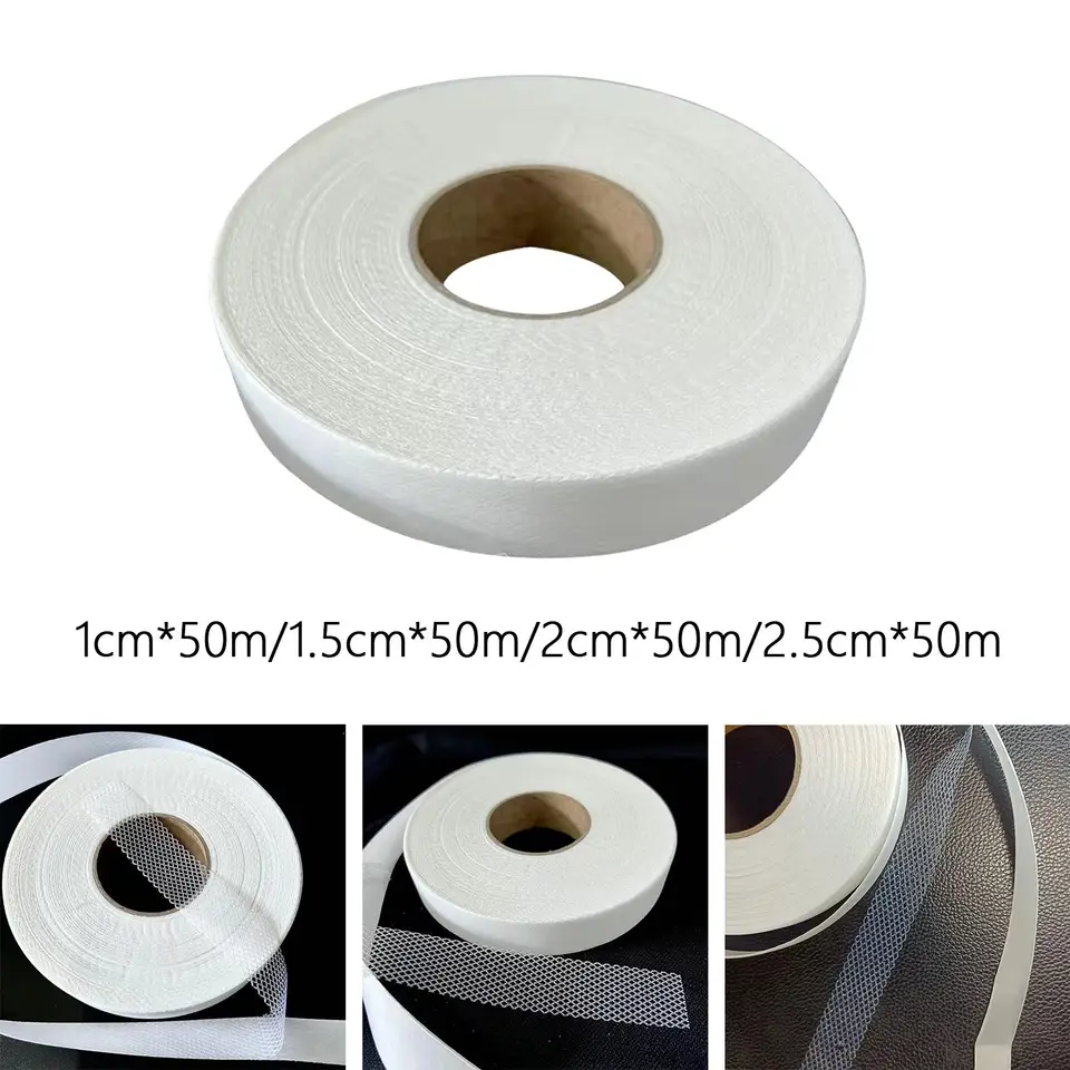 Cinta Termoadhesiva Para Telas - 1 Cm De Ancho, 70 Yardas, Para Dobladillos Y Manualidades Sin Coser