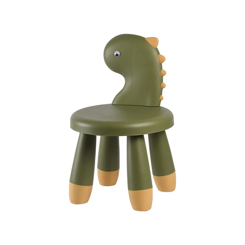 Children's Backrest Chair Home Thickened Non-slip Cartoon Creative Dinosaur Animal Baby Stool Dropshipping