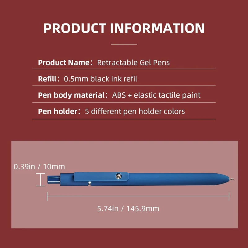 5pcs/set Piloting Morandi Colour Gel Pens Soft Touch Quick Dry Smooth 0.5mm Gel Ink Pen For School Student Writing Stationery 5
