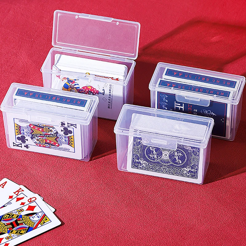 Playing Card Holder 1Pc Playing Card Case Transparent Storage Box Deck Holder