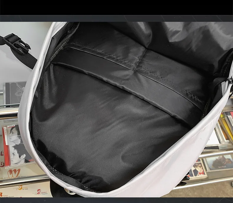 Zaino Borsa da skateboard Uomo Donna Zaino alla moda con strisce riflettenti fresche Zaino per studenti Zaino personalizzato di grande capacità - immagine 6