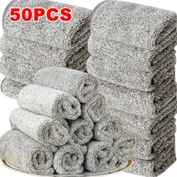 Ultra - Absorbent Microfiber Cleaning Cloths - Soft, Stain - Removing, and Reusable Cleaning Towels (50PCS)