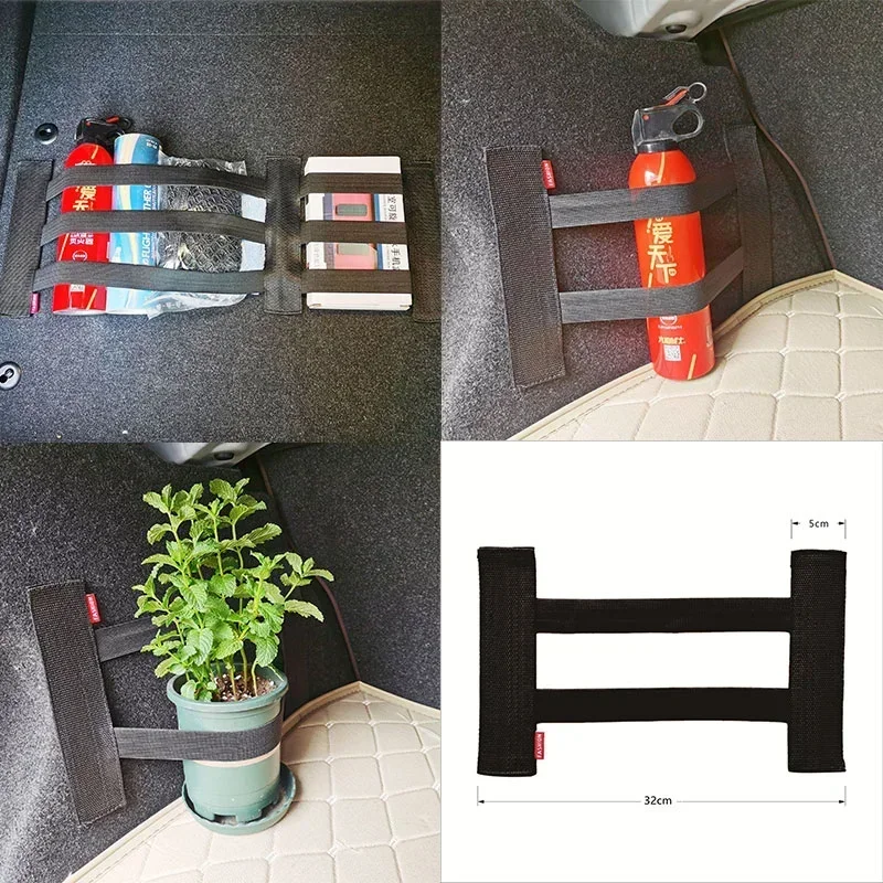 Car Interior Organizer Car Trunk Elastic Fixed Straps Extinguisher Tank Debris Storage Fixing Belt Tapes Adjustable