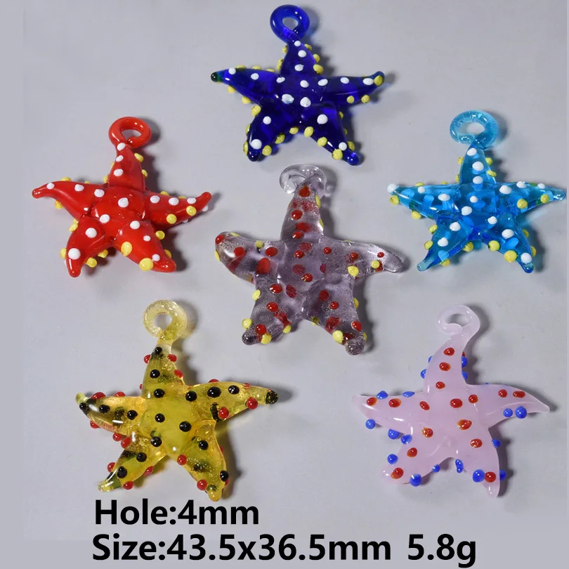 Breloque Animal Océan, Pendentif étoile De Mer, Fournitures De Fabrication De Bijoux, Matériaux En Verre Pour Fabriquer Des Bracelets, Des Boucles D' Oreilles, Des Breloques