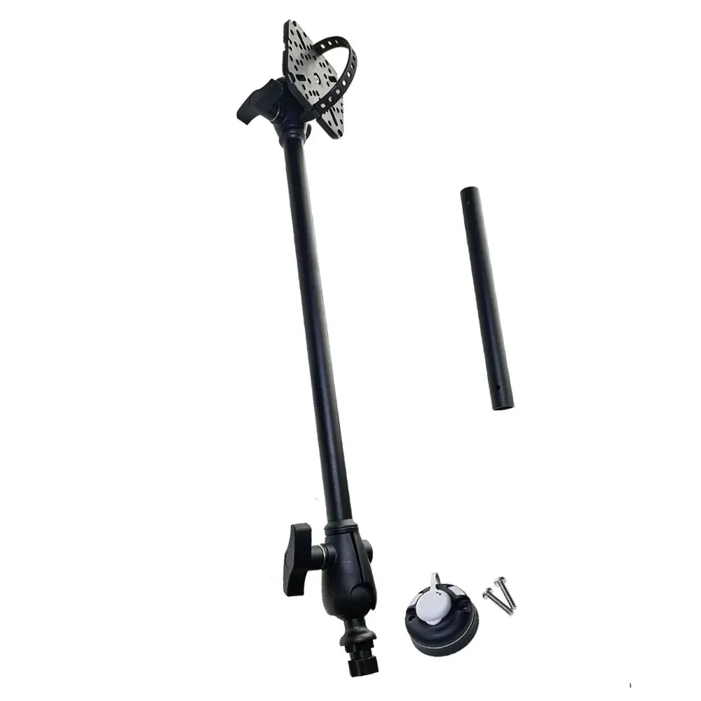 Support GPS sondeur pêche aluminium - Système de fixation bras pour bateau et kayak