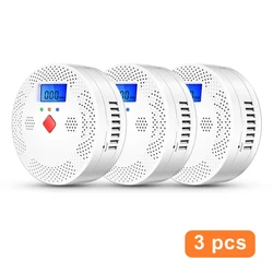 Smart WiFi Carbon Monoxide Detector with LCD Display and 85dB Alarm (3PCS)