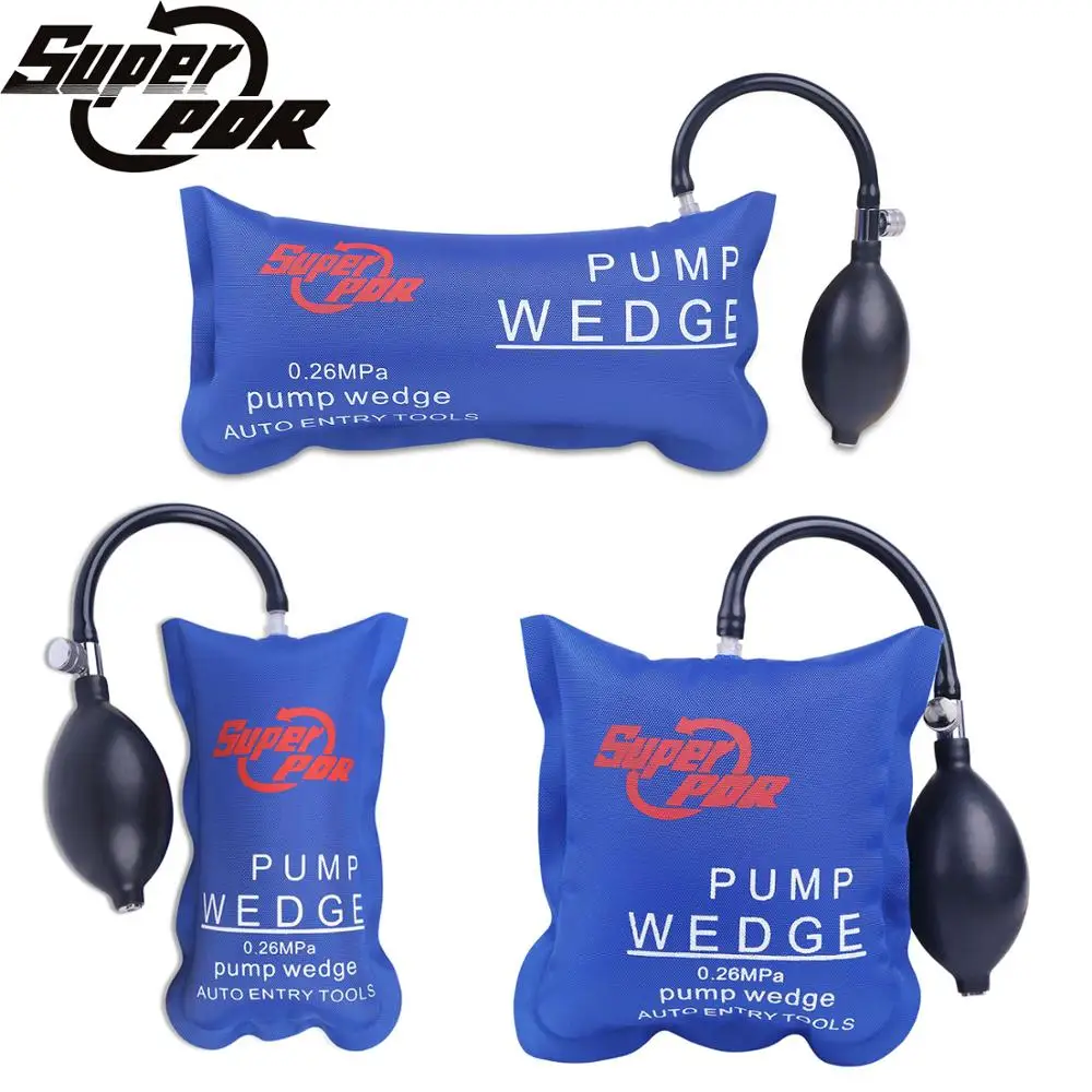 슈퍼 PDR 펌프 웨지 자동 진입 도구, 자물쇠공 도구, 에어 펌프 웨지, 에어백 잠금 선택 세트, 오픈 카 문짝 잠금, S M L 사이즈, 3 개