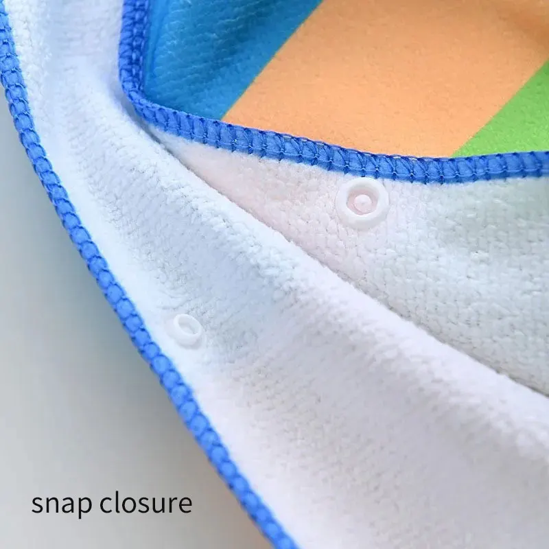 Microfiber Quick-drying Children Bathrobe Towel Water Absorbing Beach Children Bathrobe Beach Windbreaker Unicorn baby bathrobe