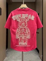 Pure Cotton ort Sve T-irt Retro Trendy New Summer Men Women American Sle f Sve Top Men's Women's Casual Wear