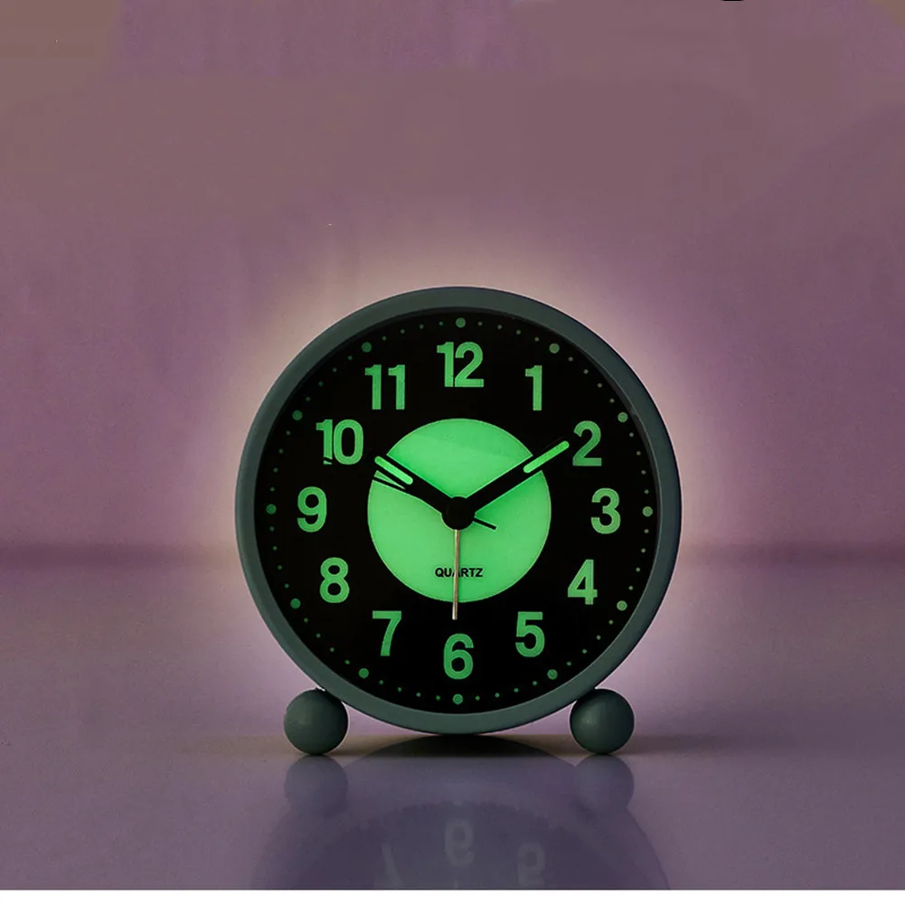 Simple-Metal-Round-4-inch-Luminous-Alarm-Clock-Portable-Anti-drop ...