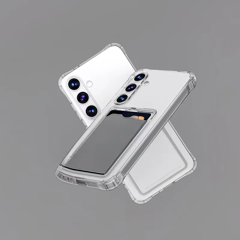 Clear Shockproof Portable Card Holder Phone Case