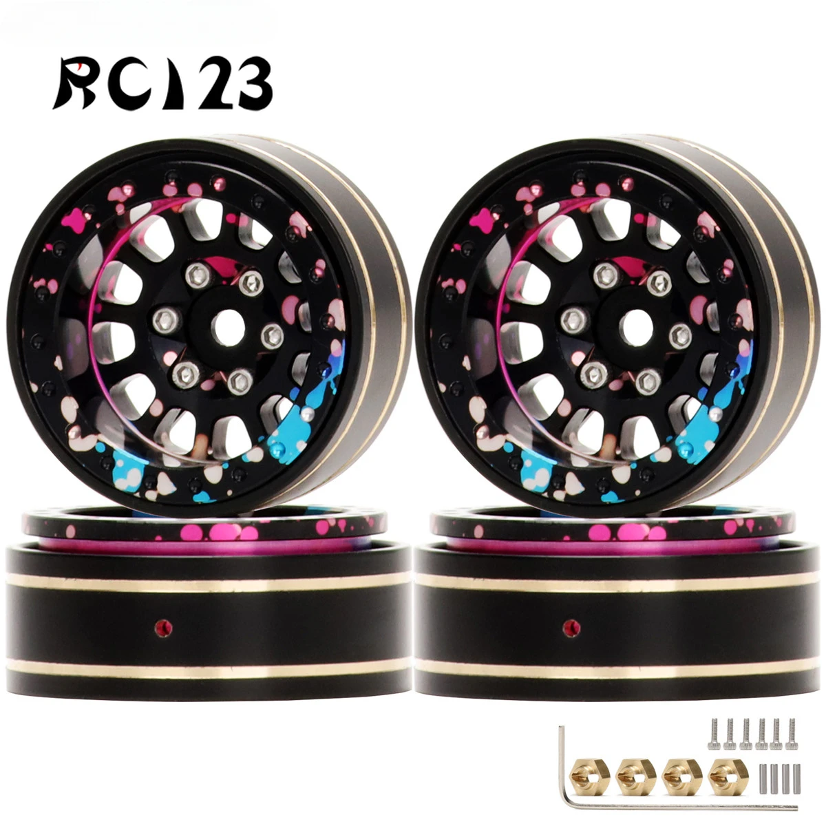 4PCS Offset -3.75MM Brass/Aluminum 1.0 /1.1 inch Beadlock Mini/micro ...