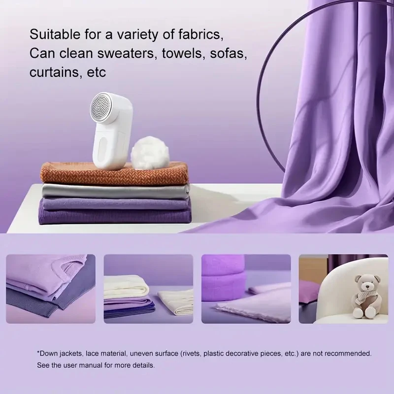Rechargeable Fabric Shaver-Xiaomi Lint Remover Electric Portable Sweater Defuzzer for Clothes, Furniture, Sweater, Couch ETC.