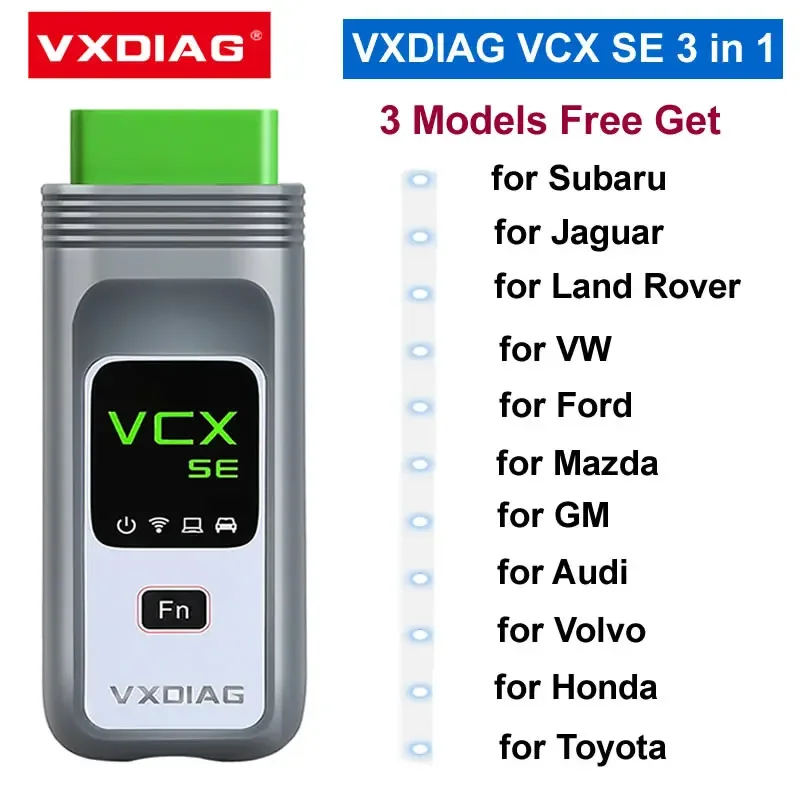 Диагностический инструмент VXDIAG VCX SE Pro 3 в 1, бесплатное программное обеспечение для автомобилей GM / Ford /Mazda / VW /Audi / Honda /Volvo/Toyota/JLR/Subaru