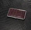 Gift for Men's Protable Leather Cigarette Box Cigar Case Metal Leather Smoking Accessories Cigarette Lady Storage Cover Hold 6
