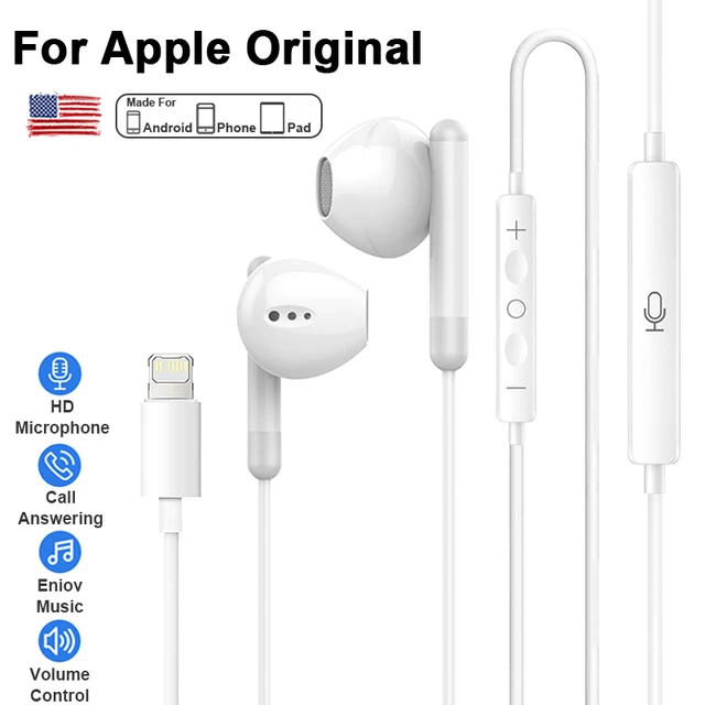 Auriculares Lightning con cable y Bluetooth Para iPhone, auriculares  originales de Apple para iPhone 14, 13, 12, 11 Pro Max, mini, X, XS, XR, 7,  8 Plus, SE - AliExpress