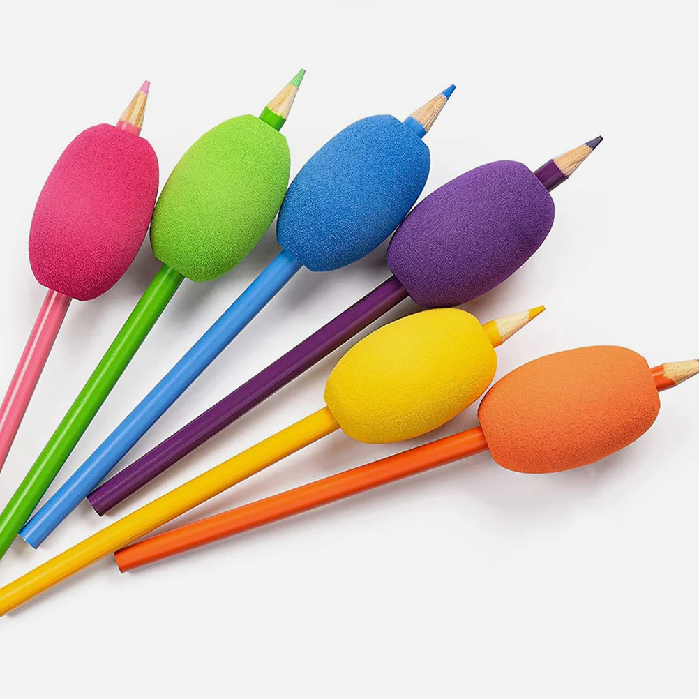 

12 Pcs Lead Pencils Sponge Holder Posture Trainers Handwriting Grip Gripper Holding Aids Child