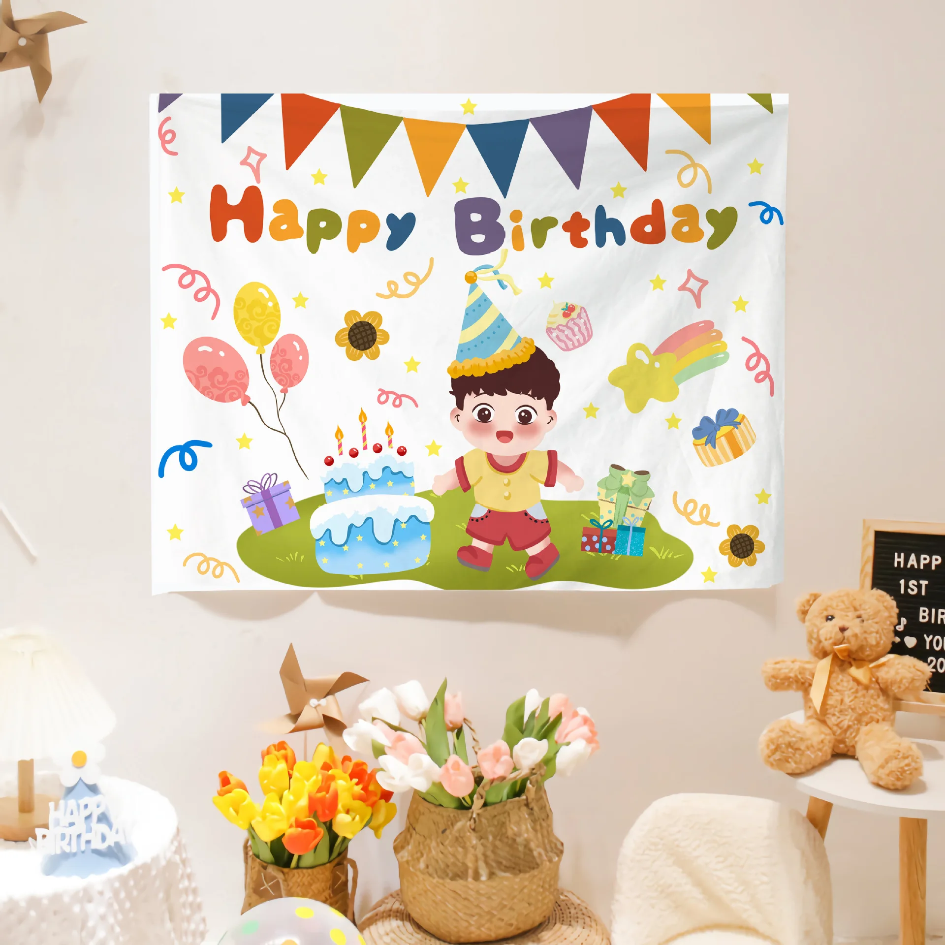 Update 177+ birthday decoration background cloth latest seven.edu.vn