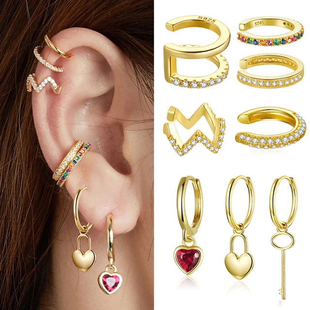 Clip-On Hoop Earrings - 1.5 Inch Thin Hoops In Gold Or Silver Plated, Silver Shown - View #6