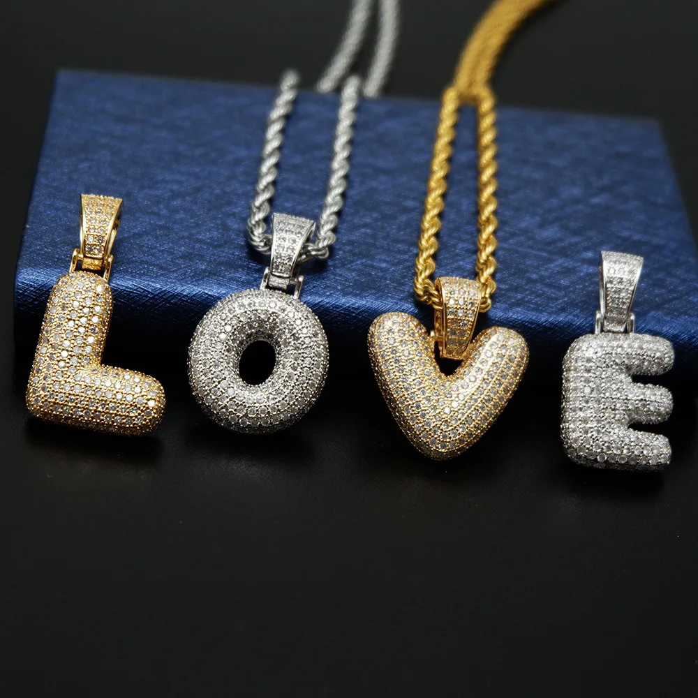 

Rock 26 Letters A-Z Zircon Crown Initial Alphabet Pendant Custom Necklace Handsome Punk Hip-Hop Style Choker Chain Jewelry Gifts