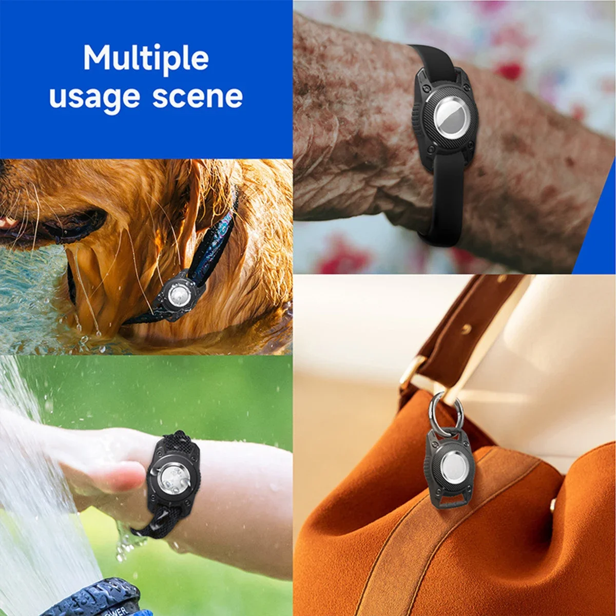 Waterproof Airtag Holder Case with Keychain - Durable TPU Full Protection
