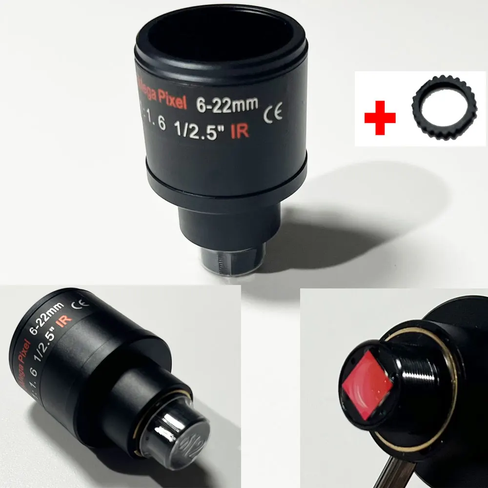 Objectif 5MP M12 6-22mm Zoom Varifocal pour Caméra Sécurité