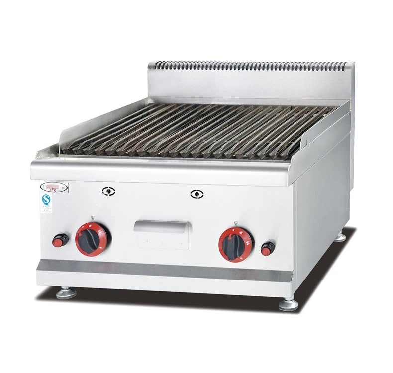 Gas Grill GB 589 Commercial Volcano Stone BBQ Oven For Oysters Steak Skewers Roasting Machine